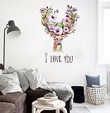 BIBITIME Heart Love Wall Decal - Dark Purple Vinyl Sticker For Nursery, Bedroom, Kids Room Decor