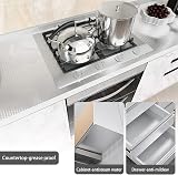 NEUSID Kitchen Oil Proof Sticker 2 Rolls 40cm x 4m Aluminum Foil Wall Covering view 3