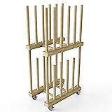 UNZERO Art Storage Rack With Handle & Caster Wheels