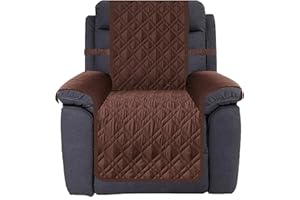 Ameritex Waterproof Nonslip Recliner Cover Stay in Place, Dog Chair Cover Furniture Protector, Ideal Recliner Slipcovers for Pets and Kids (23", Chocolate)
