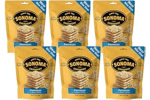 Sonoma Creamery - Cheese Crisps, Parmesan| Savory Snack | High Protein | Low Carb | Gluten Free | Keto- Friendly, 2.25 Ounce (Pack of 6)