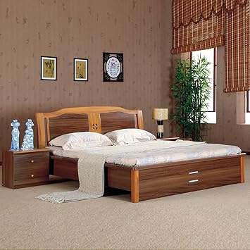 Royal Oak Daisy King Bed With Hydraulic Storage Honey Brown