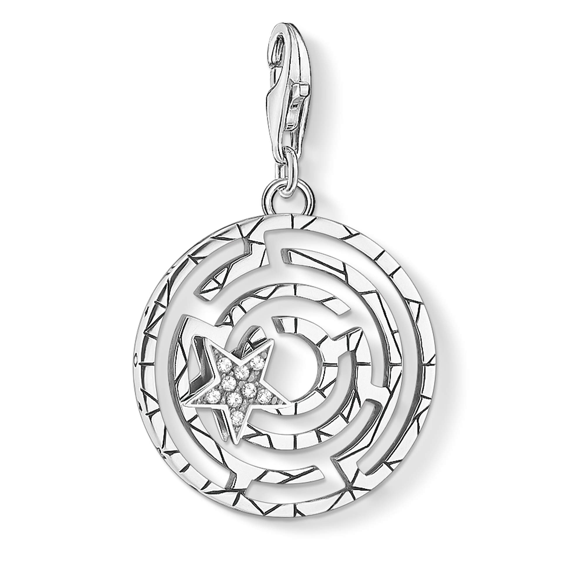 Thomas Sabo Women Charm Pendant Maze Charm Club 925 Sterling Silver 1823-643-14