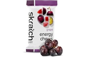 Skratch Labs Energy Chews | Gummies for Running, Cycling, and Sports Performance | Gel Alternative | Grape (10 Pack) | Gluten Free, Vegan