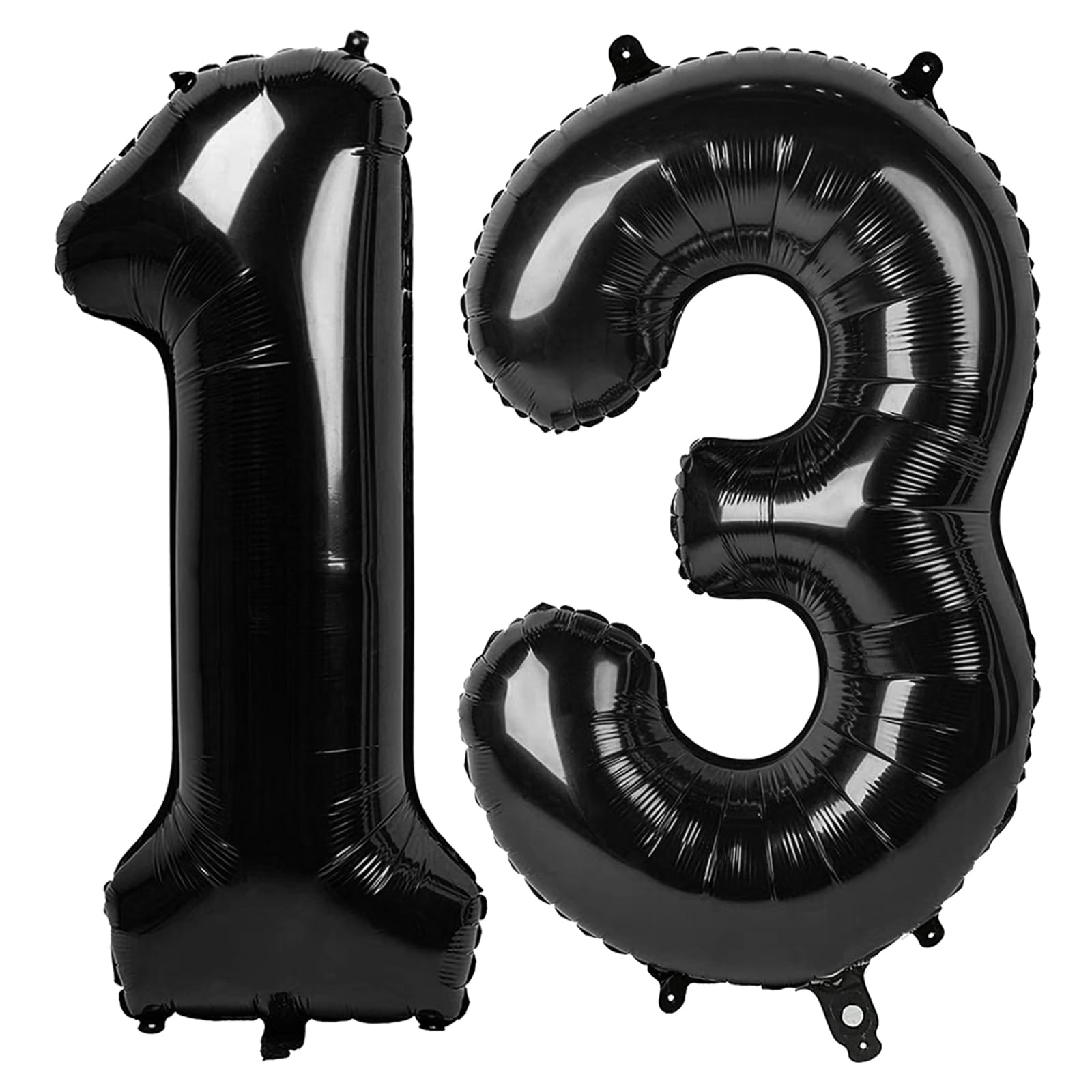 13 Balloon Number, Black Number 13th 31th Birthday