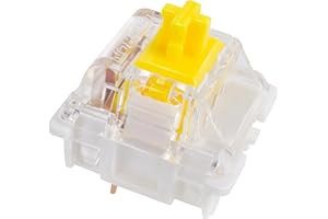 MarsHopper Gateron G Pro 3.0 Yellow Mechanical Switches –32 Pack,Pre-Lubed 3-Pin/5-Pin RGB Linear Switches (50g) - for Gaming & Typing