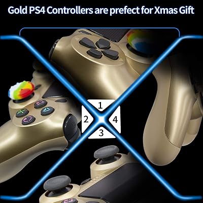 Buy Gold Yu33 Wireless Game Controller Compatible With Playstation 4 System For Ps4 Console With Touch Pad Led Indicator Charging Cable Stereo Headset Jack 21 New Glod Joystick Online In Indonesia B084glrgdx