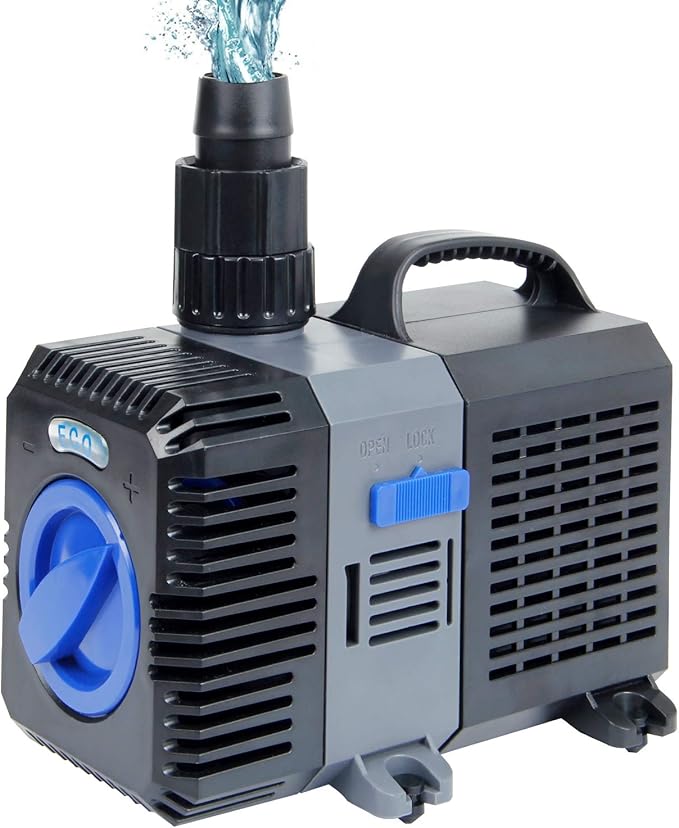 Pompa Per Laghetto 3000L/H Con Filtro - 55W, Cavo 10M, 2 Ugelli, Per Fontane E Ruscelli - Foto 7