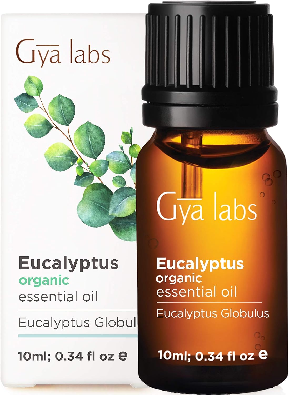 Gya Labs USDA Organic Eucalyptus Essential Oil for Diffuser & Seasonal Comfort, for Skin Massages, Hair & Scalp Care