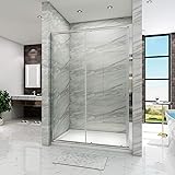 ELEGANT 1700mm Sliding Shower Enclosure for Wetroom Cubicle in 6mm Safety Glass Screen Shower Door