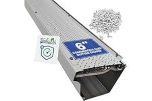 FlowGuard USA Made Professional DIY 6 Inch 50-Year Gutter Cover System - White - Aluminum Gutter Guards - 102 Feet - by FlexxPoint