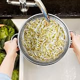 HaWare Stainless Steel Colander 20cm Micro-Perforated Footed Handle view 6