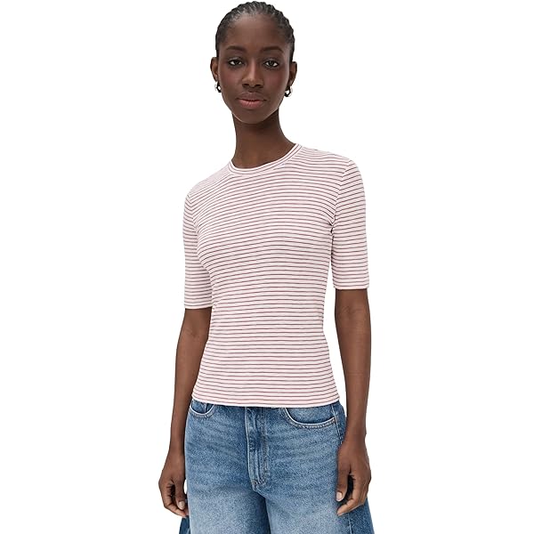 売れ筋商品|||ランズエンド カットソー トップス レディース Plus Size Puff Sleeve Mariner Square Neck Top Oyster/black breton stripes Women's Puff Sleeve Mariner Square Neck Top | Lands' End