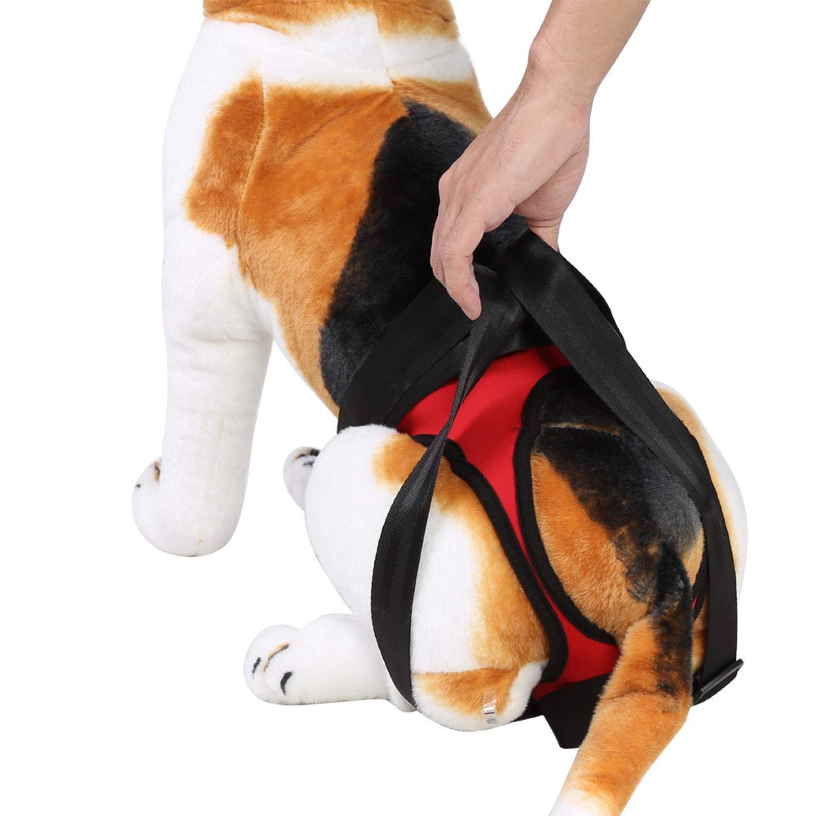 Dog Support Harness, Front Rear Dog Leg Support Harness Walking Aid Lifting Pulling Vest for Old or Injured Dogs(L-Hind Leg)