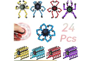 ORIGINAL ECOLOGY 24pcs Transformable Fidget Spinners Children's Advanced Fidget Toys for Stress Relief Ideal Fidget Spinners for Sensory Toys for Boys and Girls with Autism，Party Favors