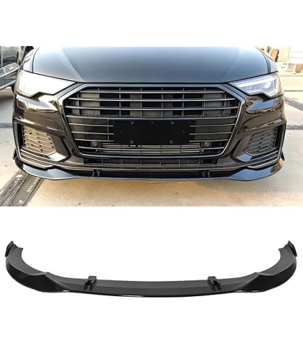 MCARCAR KIT Front Bumper Lip fits Audi A6 C6 Standard Sedan Pre-facelift 2012-2015 Add-on Factory Outlet Carbon Fiber CF Chin Spoiler Splitter Protector(Non-Sline Non-S6) : Automotive
