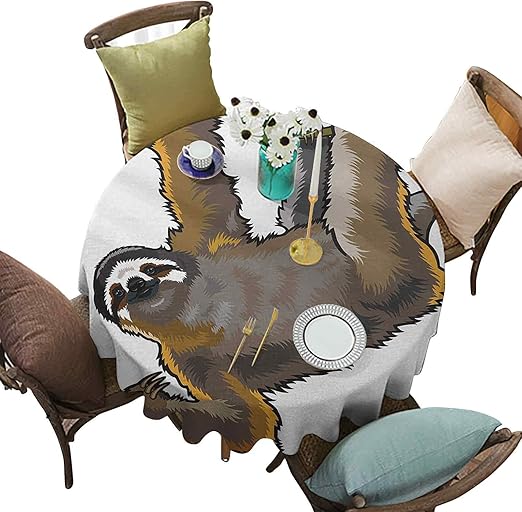 Mantel de dibujos animados, diseño de oso perezoso, tropical, salvaje