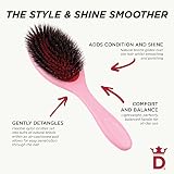 Denman Boar Bristle Hair Brush Style & Shine Smoother Pink Crush D81M view 7