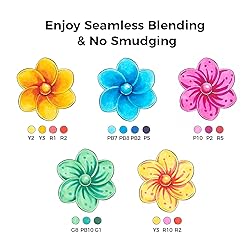 Ohuhu Alcohol Markers Brush Tip: 48-Color Double