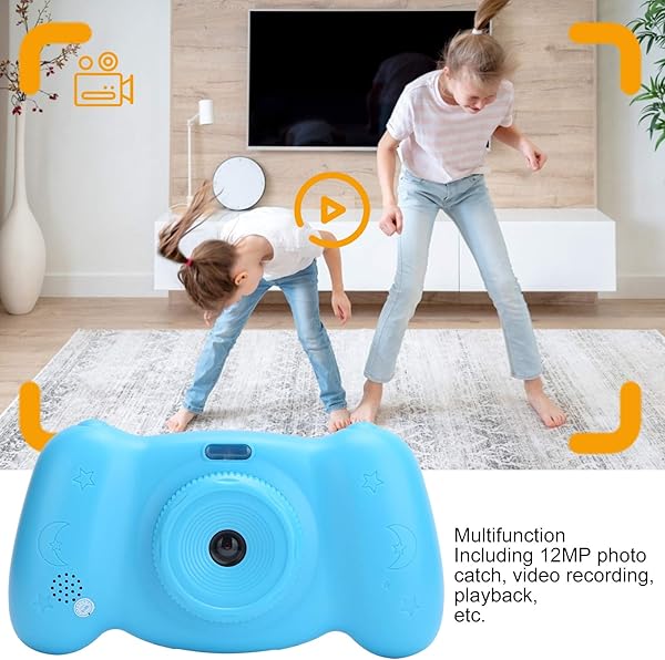 BOTEGRA Children Video Camera Video Recording Digital Video Camera Delayed Photos Playback for Thanksgiving for Birthday for Christmas for Kidsblue