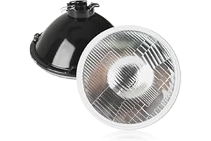 7 Inch Round Led Glass Headlight Lens Housing, Round Housing LED Halogen Chrome Glass Lens Headlights Conversion Kit