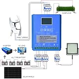 JINGEDD 8000W Wind Solar Hybrid MPPT Charge Controller 12V 24V 48V LCD view 2