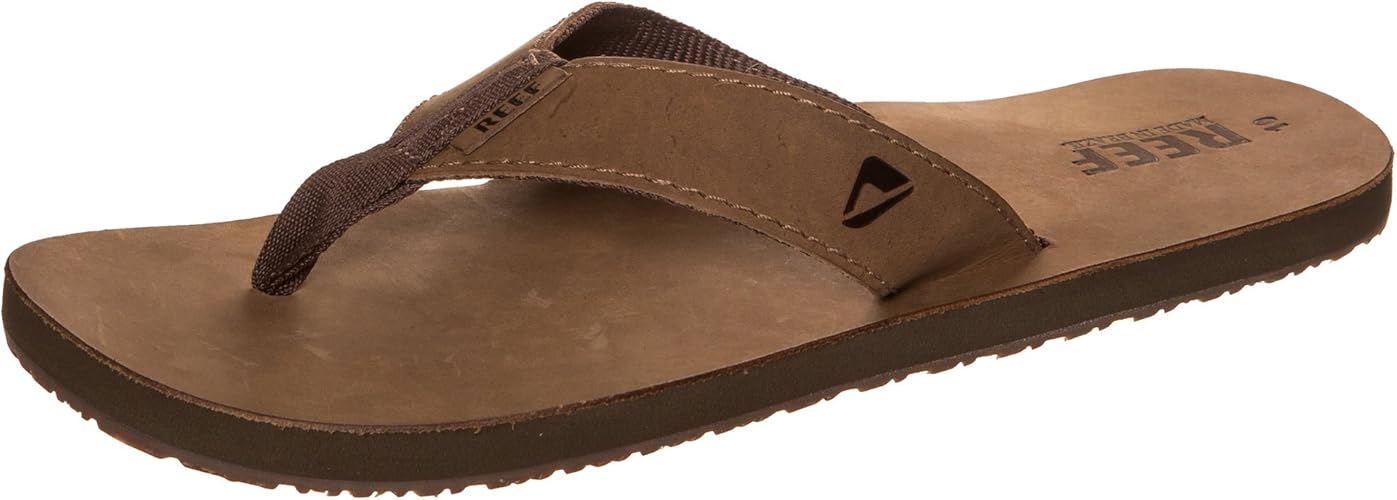 reef leather smoothy flip flops