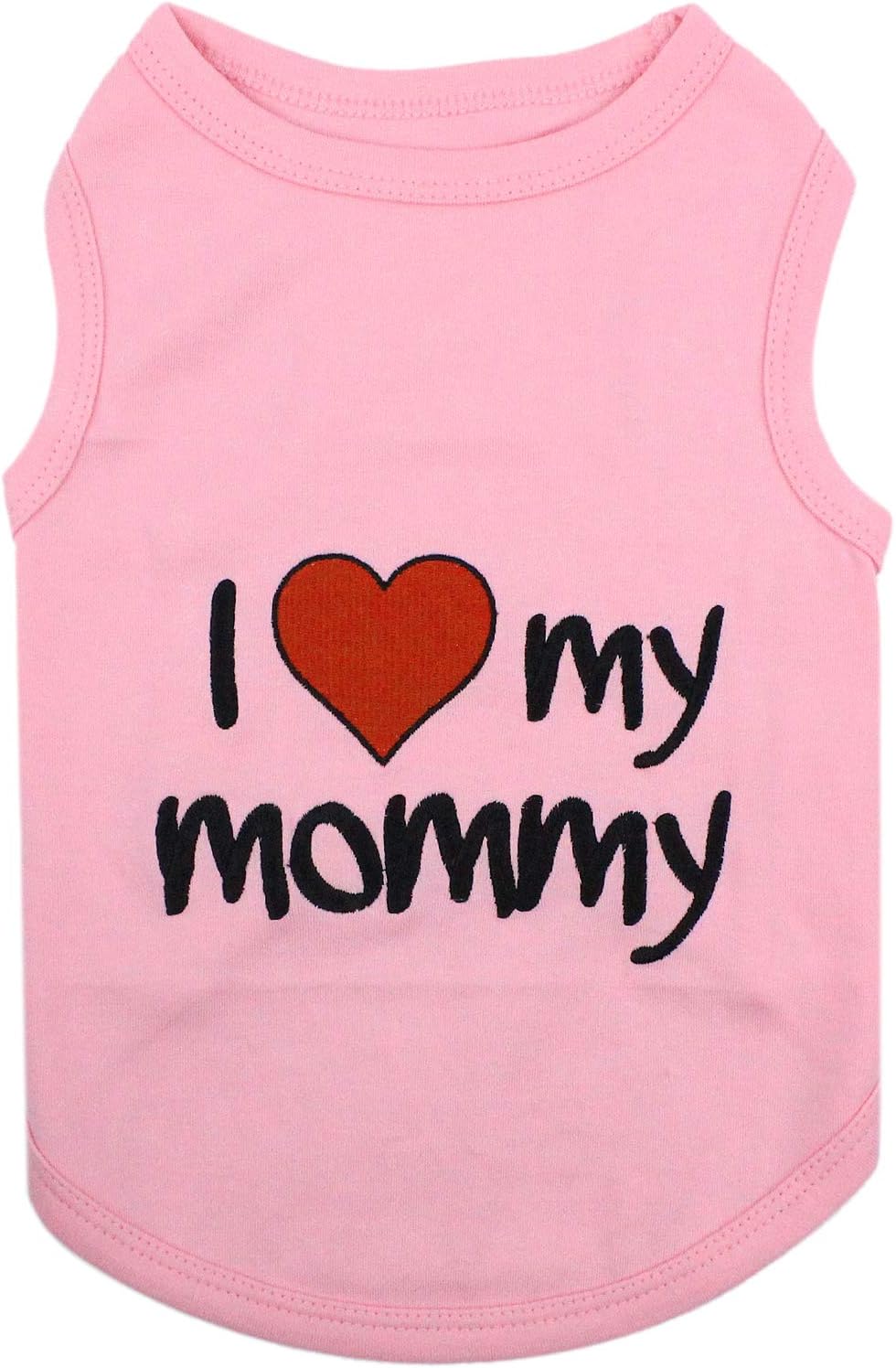 Parisian Pet I Love Mommy Dog T-Shirt, XX-Large, Pink, I Love My Mommy - Pink, XXL