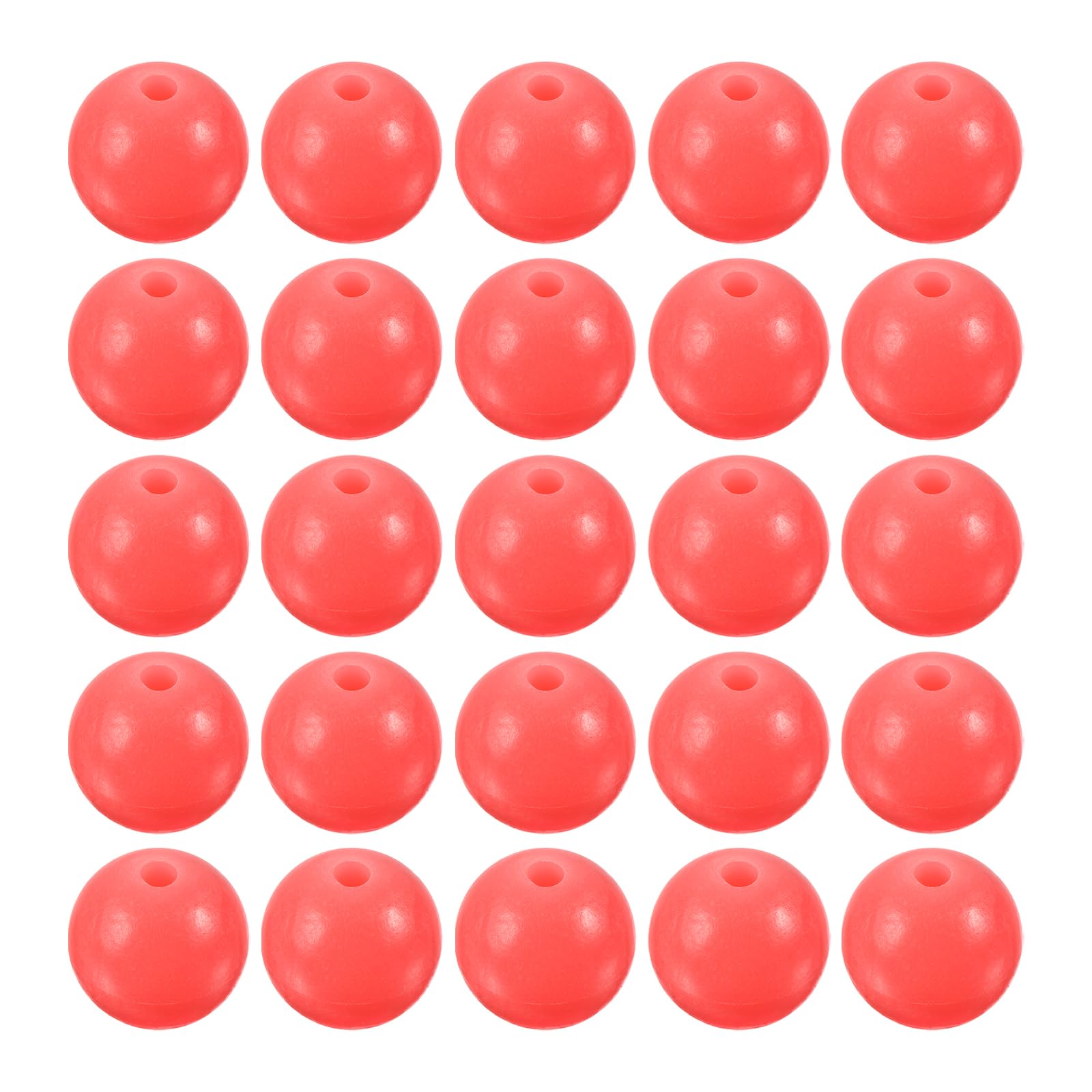 M METERXITY 200 Pcs Glow Fishing Beads - Plastic Luminous Round Bait Egg Lure Rigs Apply to Outdoor Tackle Tool (12mm, Red)