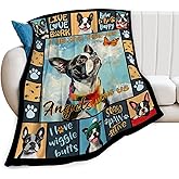 Boston Terrier Blanket Boston Decor Fleece Throw Blanket Gifts for Boston Lover Women Girls Ultra Soft Cozy Fuzzy Plush Flannel Bedding Dog Stuff Blanket for Boys Kids Adults Bed Couch Sofa 40"X50"