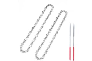 SEESII 8 Inch Chainsaw Chain 2 Pack with Sharpening Kit – 1/4" LP .043" Gauge 45 Drive Links, Compatible with SEESII CH820+, 