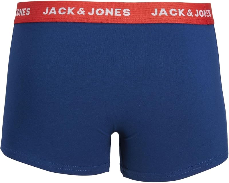 Cuecas boxer masculinas jack & jones jaclee trunks 5 pack, azul (estate blue), xl (pacote de 5)