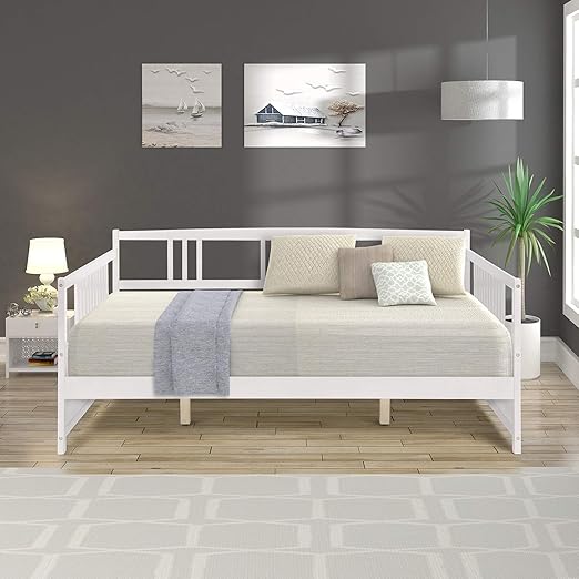Amazon Com Wood Daybed Frame Full Size With Rails Full Wooden