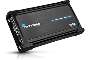 Pyle 18” Class AB Mosfet Amplifier - Invincible Series Bridgeable Amp, 6 Channel 3000 Watts Max, Mosfet PWM Power Supply, High-Current Dual Discrete Drive Stages, Wireless BT Audio Interface