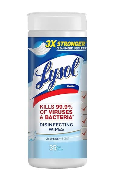 LYSOL DISINFECTING WIPES, CRISP LINEN, 35CT, CRISP LINEN, 35 COUNT (PACK OF 1)