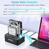 RSHTECH Dual Bay HDD Docking Station USB 3.0 Type-C/A 2.5/3.5 SATA SSD HDD Clone view 3