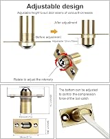 Jiayi Ball Door Catches Adjustable Stainless Steel Bronze 2 Pack view 4