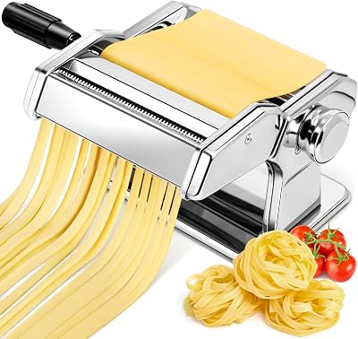YASHE 3-in-1 Pasta Maker with Cleaning Kit Adjustable Thickness 7 Settings