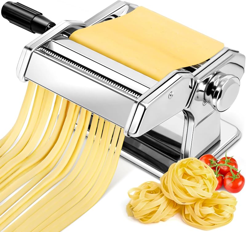 YASHE 3-in-1 Pasta Maker with Cleaning Kit Adjustable Thickness 7 Settings