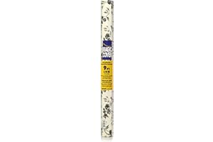 Magic Cover Premium Adhesive Vinyl Contact Shelf Liner and Drawer Liner, 18" x9', Toile Black