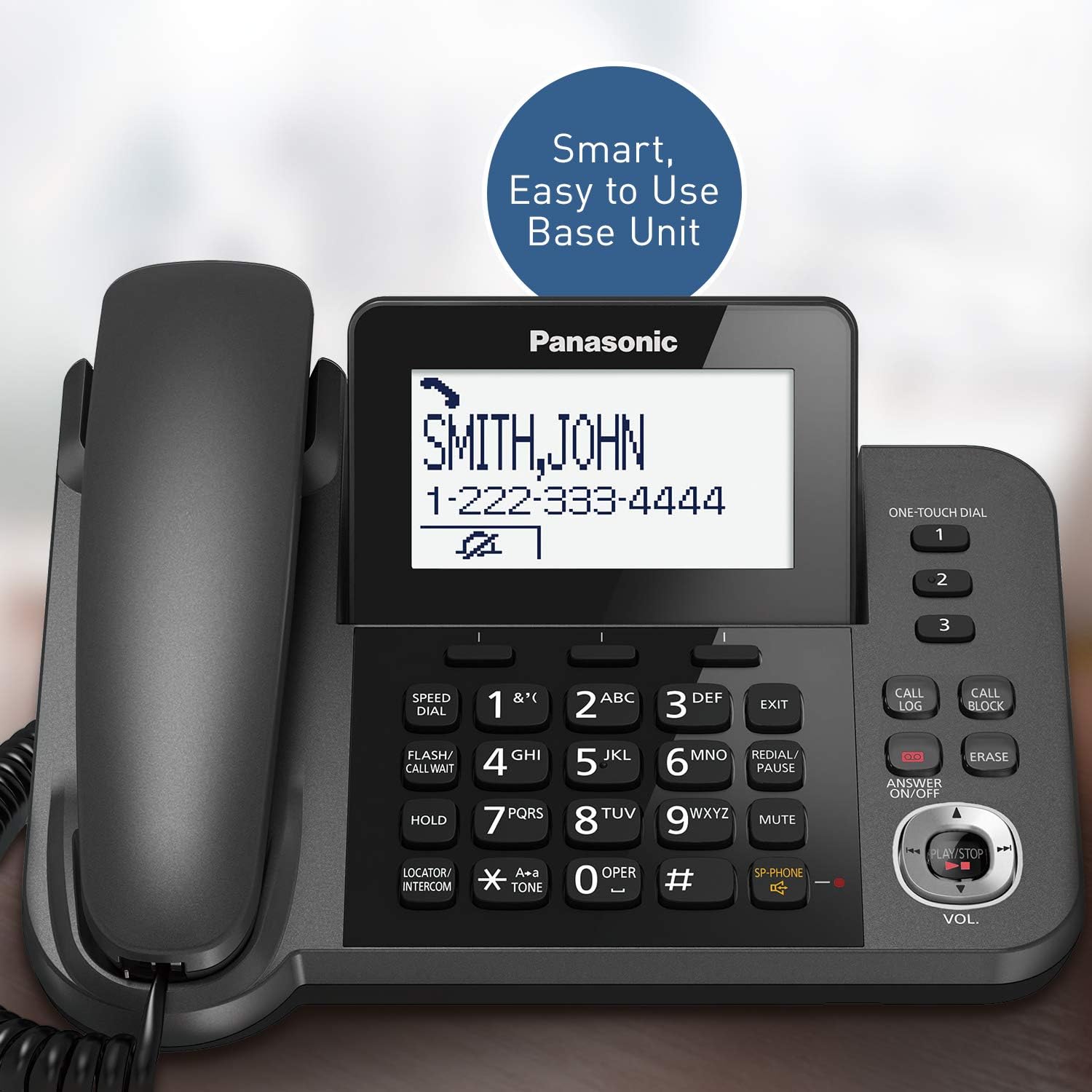 Panasonic KX-TGF352M Corded/Cordless 2 Handset Landline Telephone : Electronics