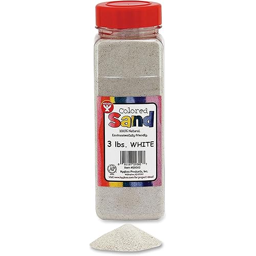 Hygloss Colored Craft Sand, 3-Pound, White