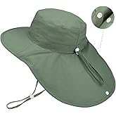 HONGTEYA Baby Toddler Sun Hat Summer Adjustable Bucket Hats with UPF 50+ Wide Brim for Kids Boys Girls Green