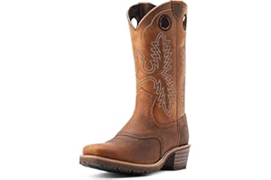 Ariat mens Hybrid Roughstock Square Toe Waterproof Cowboy Boot