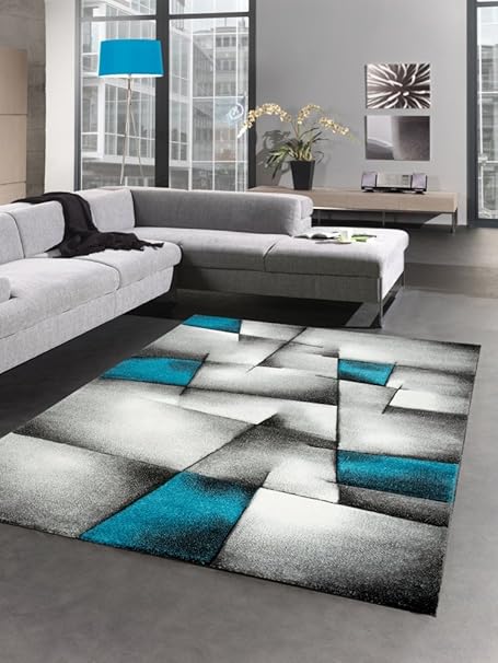 Carpetia Modern Tapis Poil Ras Tapis De Salon Résumé Karo