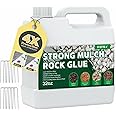 42oz Mulch Rock Glue for Landscaping, 3:1 Dilution with Concentrate Bark Binder Spray for Outdoor, Garden, Yard, Pet-Friendly Mulch Anchor Easily Holds Rubber, Stone, Pebble, Pea Gravel
