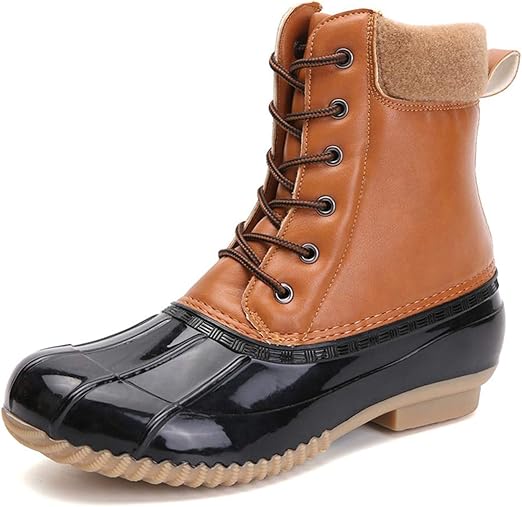duck boots with side zipper