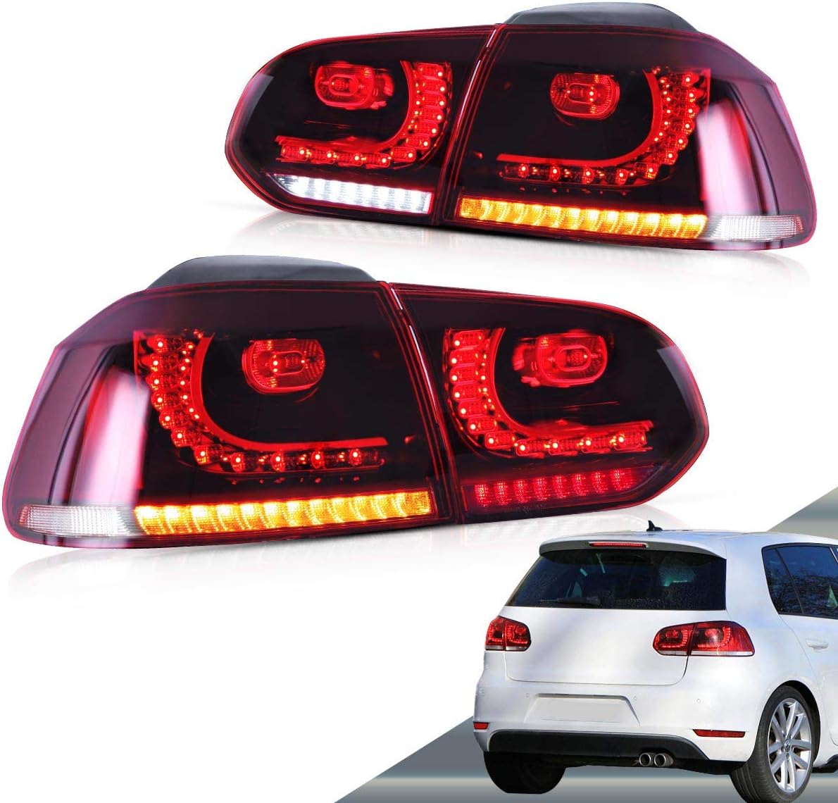 VLAND LED Tail lights for Volkswagen VW Golf 6 MK6 GTI R