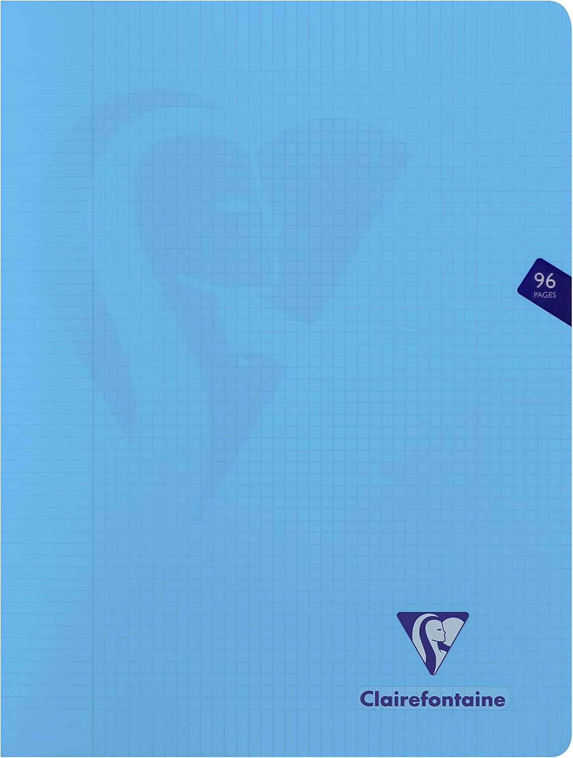 Clairefontaine 303368C Set of 10 Mimesys Stapled Notebooks, 24x32cm, 96 Pages Small Squares with Margin, White Paper 90g