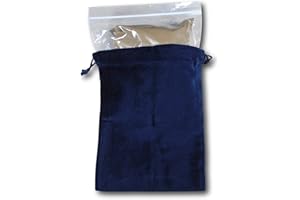 KAG Medium Blue Velvet Cremains Bag – for Ashes – Size 7” x 9” (85 Cubic Inches Capacity) - for USE Inside The URN for Cremation Ashes – Including a Resealable Containment Bag for The Ashes